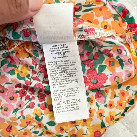 J. Crew Floral Smocked Tie Top - Picture 6 of 7